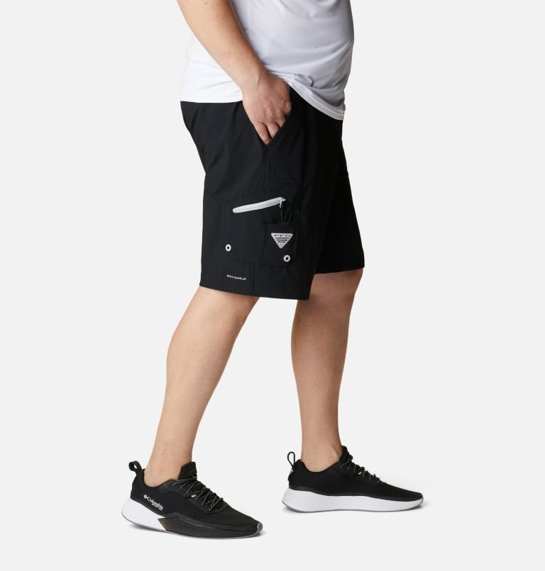 Men's Columbia PFG Terminal Tackle Shorts Black | Plus Size CA-EA1L0